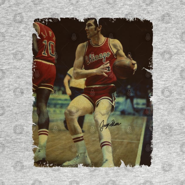 Jerry Sloan - Vintage Design Of Basketball by JULIAN AKBAR PROJECT